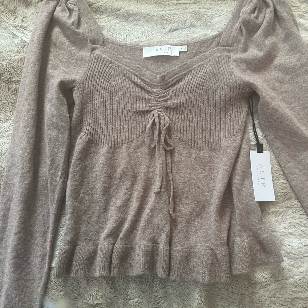 NWT ASTR the Label Puff Sleeve Sweater